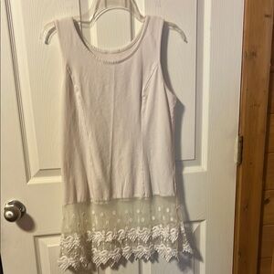 Elegant Cream Lace Trim Top